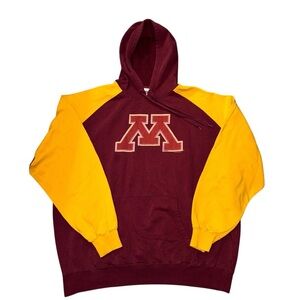 CSA Minnesota Gophers Maroon Gold Pullover Hoodie Sweatshirt Adult XL
